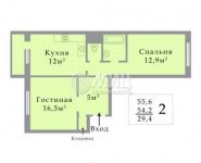 2-комнатная квартира площадью 55.6 кв.м, Старопетровский пр., 12 | цена 9 990 000 руб. | www.metrprice.ru