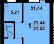 1-комнатная квартира площадью 32 кв.м, Химкинский бул., 17 | цена 5 900 000 руб. | www.metrprice.ru