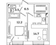 1-комнатная квартира площадью 36.9 кв.м, Рязанский просп., 2 | цена 6 176 801 руб. | www.metrprice.ru