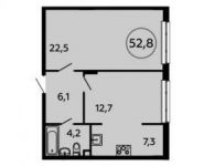 2-комнатная квартира площадью 52.8 кв.м, Скандинавский бульвар, д.4к1 | цена 5 608 767 руб. | www.metrprice.ru