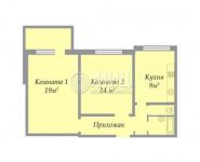 2-комнатная квартира площадью 53.4 кв.м, Лукинская ул., 11 | цена 6 150 000 руб. | www.metrprice.ru