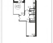 2-комнатная квартира площадью 53.9 кв.м, Колпакова, 44, корп.32 | цена 4 576 565 руб. | www.metrprice.ru