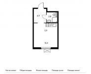 1-комнатная квартира площадью 24 кв.м,  | цена 4 756 800 руб. | www.metrprice.ru