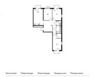 3-комнатная квартира площадью 91.7 кв.м, Ленинский проспект, 20 | цена 9 545 970 руб. | www.metrprice.ru