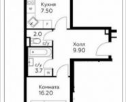 2-комнатная квартира площадью 50.8 кв.м, д.Столбово, уч.40/2, корп.6 | цена 4 504 055 руб. | www.metrprice.ru