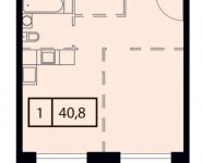 1-комнатная квартира площадью 40.8 кв.м, Амурская улица, вл3Бс1 | цена 5 497 963 руб. | www.metrprice.ru