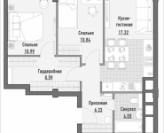 2-комнатная квартира площадью 58.16 кв.м, 1-я Ямская, 2 | цена 16 500 000 руб. | www.metrprice.ru