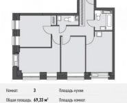 3-комнатная квартира площадью 69.3 кв.м, Донецкая ул., 30С1 | цена 10 711 909 руб. | www.metrprice.ru