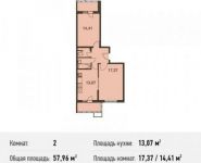 2-комнатная квартира площадью 58 кв.м, Центральная ул. | цена 6 025 830 руб. | www.metrprice.ru