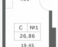 1-комнатная квартира площадью 26.86 кв.м, Мякининское шоссе | цена 2 699 430 руб. | www.metrprice.ru