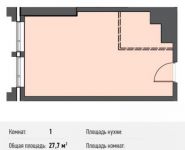 1-комнатная квартира площадью 27.7 кв.м, Новодмитровская ул., 5А | цена 4 415 380 руб. | www.metrprice.ru