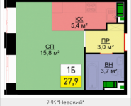 1-комнатная квартира площадью 27.9 кв.м, Адмирала Макарова, 10, корп.3 | цена 5 607 900 руб. | www.metrprice.ru