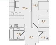 1-комнатная квартира площадью 63 кв.м, ул Садовническая, д. 82 с8 | цена 21 597 078 руб. | www.metrprice.ru