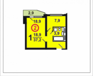 1-комнатная квартира площадью 37.6 кв.м, Ленина, корп.25 | цена 2 962 804 руб. | www.metrprice.ru