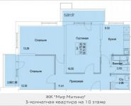 3-комнатная квартира площадью 77.05 кв.м, 2-я Муравская, корп.10 | цена 7 562 222 руб. | www.metrprice.ru