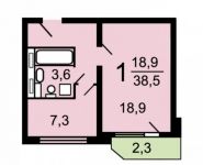 1-комнатная квартира площадью 38.5 кв.м, Нахимовский проспект, 33/2 | цена 8 675 000 руб. | www.metrprice.ru