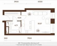 1-комнатная квартира площадью 30 кв.м, Донецкая ул., 30С1 | цена 4 398 154 руб. | www.metrprice.ru