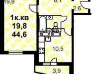 1-комнатная квартира площадью 44.5 кв.м, Лухмановская ул., 22 | цена 6 300 000 руб. | www.metrprice.ru