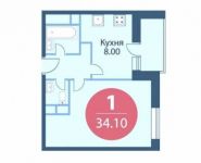 1-комнатная квартира площадью 34 кв.м,  | цена 3 786 952 руб. | www.metrprice.ru