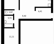 3-комнатная квартира площадью 72.3 кв.м, Клубная, 9 | цена 5 530 950 руб. | www.metrprice.ru