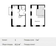 1-комнатная квартира площадью 62.1 кв.м, Софийская ул, 21 | цена 6 708 588 руб. | www.metrprice.ru