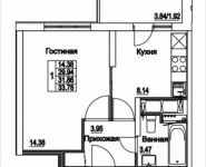 1-комнатная квартира площадью 33 кв.м, 2-я Муравская улица, 7с1 | цена 3 997 498 руб. | www.metrprice.ru