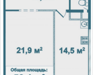 1-комнатная квартира площадью 52.1 кв.м, Парусная, 5 | цена 5 120 853 руб. | www.metrprice.ru