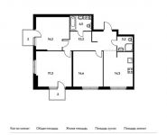 3-комнатная квартира площадью 82.5 кв.м, Красноказарменная ул, вл14А | цена 16 087 500 руб. | www.metrprice.ru