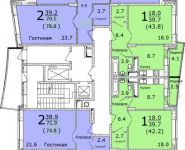 1-комнатная квартира площадью 42 кв.м в ЖК "Никольская Панорама", Баранова ул., 12 | цена 3 200 000 руб. | www.metrprice.ru