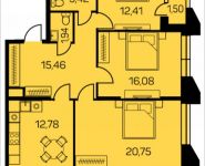 3-комнатная квартира площадью 86.34 кв.м, Новочеремушкинская, 17, корп.2 | цена 19 441 523 руб. | www.metrprice.ru