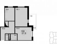 2-комнатная квартира площадью 59.8 кв.м, Радио ул. | цена 6 326 840 руб. | www.metrprice.ru