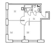 2-комнатная квартира площадью 53.3 кв.м, 1-й Грайвороновский проезд, 1с1 | цена 6 342 700 руб. | www.metrprice.ru