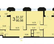 3-комнатная квартира площадью 90 кв.м, Берзарина ул., 28 | цена 17 494 200 руб. | www.metrprice.ru