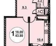 1-комнатная квартира площадью 43 кв.м, Первомайская ул. | цена 3 328 000 руб. | www.metrprice.ru