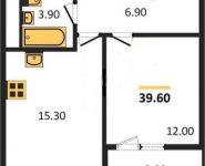 1-комнатная квартира площадью 39.6 кв.м, Производственная ул., 6 | цена 4 590 036 руб. | www.metrprice.ru