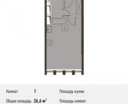 1-комнатная квартира площадью 26.6 кв.м, Головинское ш., 5 | цена 4 495 400 руб. | www.metrprice.ru