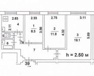 3-комнатная квартира площадью 59 кв.м, Бехтерева ул., 45К1 | цена 2 150 000 руб. | www.metrprice.ru