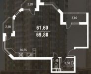 3-комнатная квартира площадью 69 кв.м, Мичуринский 2-й туп., 4 | цена 5 723 600 руб. | www.metrprice.ru