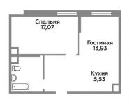 2-комнатная квартира площадью 52.9 кв.м, Троицкая ул. | цена 3 991 141 руб. | www.metrprice.ru