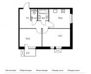 2-комнатная квартира площадью 48.3 кв.м, жилой комплекс Саларьево Парк, к13/1 | цена 6 573 630 руб. | www.metrprice.ru