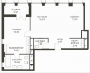 2-комнатная квартира площадью 78.4 кв.м, Ефремова, вл.12 | цена 59 709 334 руб. | www.metrprice.ru