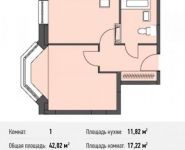 1-комнатная квартира площадью 42 кв.м, Донецкая ул., 30С1 | цена 5 252 500 руб. | www.metrprice.ru