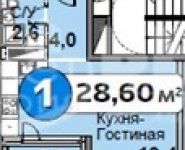 1-комнатная квартира площадью 29 кв.м, Каширское ш., 65 | цена 3 460 000 руб. | www.metrprice.ru