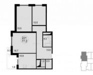 3-комнатная квартира площадью 79.1 кв.м, Радио ул. | цена 8 036 560 руб. | www.metrprice.ru