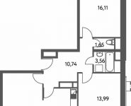 2-комнатная квартира площадью 65.6 кв.м, Ильменский проезд, 17к2 | цена 11 250 400 руб. | www.metrprice.ru