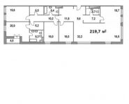5-комнатная квартира площадью 219.7 кв.м в ЖК "Литератор", улица Льва Толстого, 23/7 | цена 260 000 000 руб. | www.metrprice.ru
