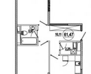 2-комнатная квартира площадью 61 кв.м, Митинская ул., 22С2 | цена 10 703 047 руб. | www.metrprice.ru