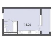 1-комнатная квартира площадью 22.1 кв.м, Заречная улица, 23 | цена 2 297 360 руб. | www.metrprice.ru