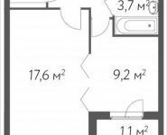 1-комнатная квартира площадью 38 кв.м, Вешняковская ул., 10 | цена 6 685 000 руб. | www.metrprice.ru