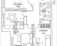 3-комнатная квартира площадью 71 кв.м, Проектируемый 1087 пр. | цена 15 699 432 руб. | www.metrprice.ru